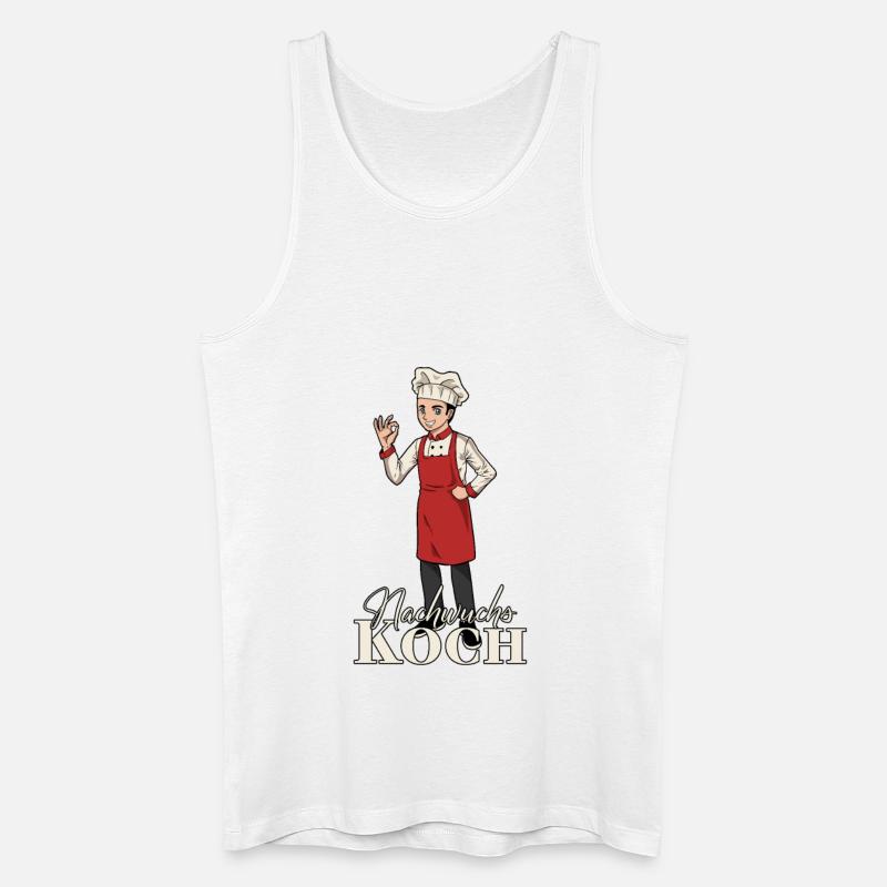 Junge Nachwuchs Koch - Männer Bio Tank Top - Weiß