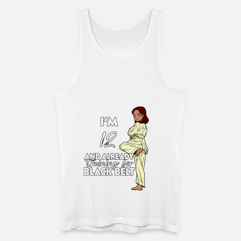 Ich bin 12 - Mädchen Karate - Männer Bio Tank Top - Weiß