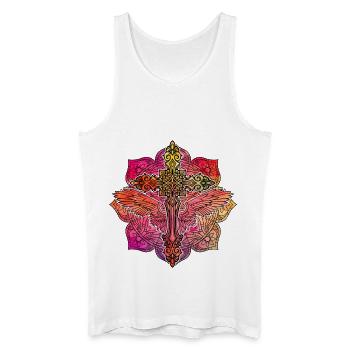 Christianity Cross - Men’s Organic Tank Top - white - Front