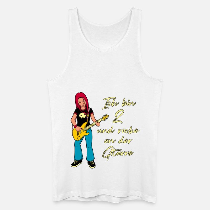 Ich bin 2 - Mädchen Gitarrist - Männer Bio Tank Top - Weiß