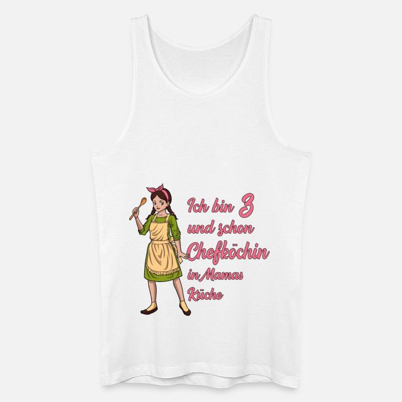 Ich bin 3 - Mädchen Koch - Männer Bio Tank Top - Weiß