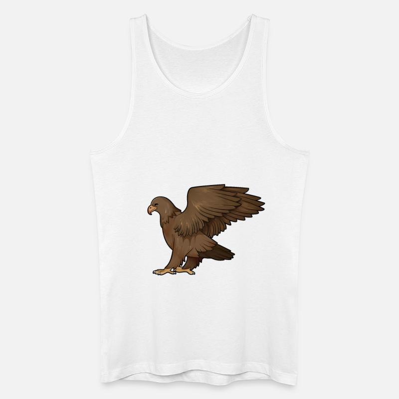 Zeichnung eines Steinadler - Männer Bio Tank Top - Weiß