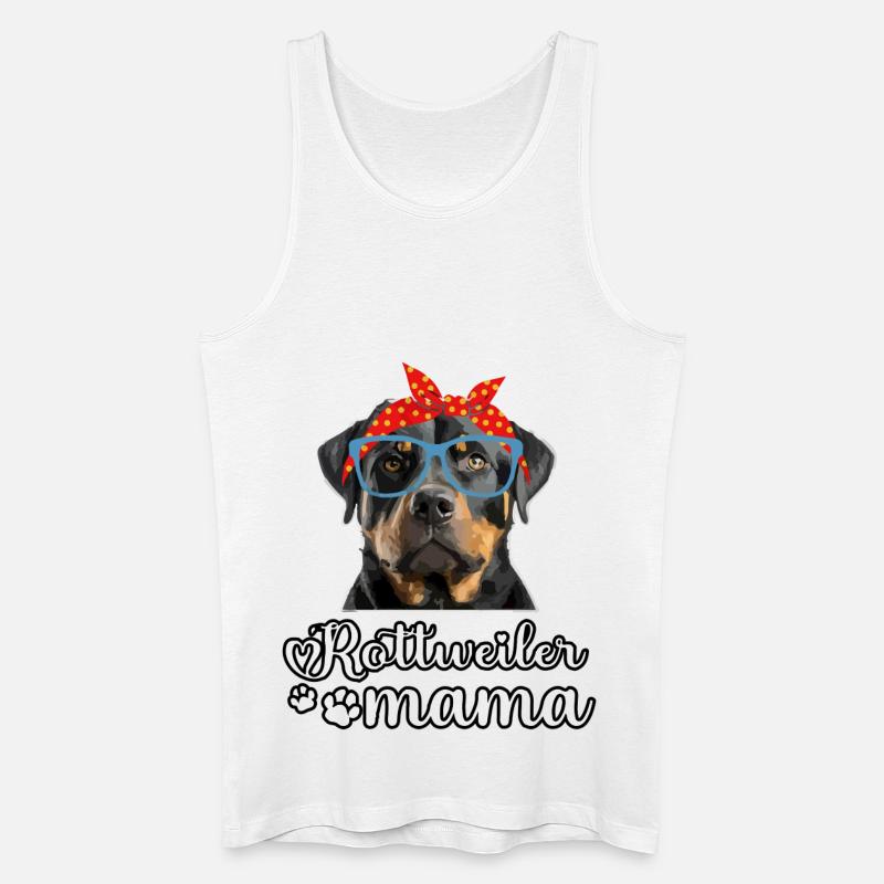 Rottweiler Mama - Männer Bio Tank Top - Weiß
