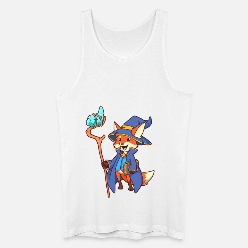 Zauberer Fuchs - Männer Bio Tank Top - Weiß