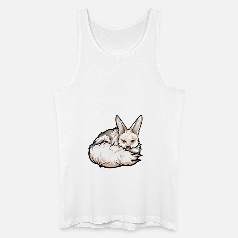 Zeichnung eines Afghanfuchs - Männer Bio Tank Top - Weiß