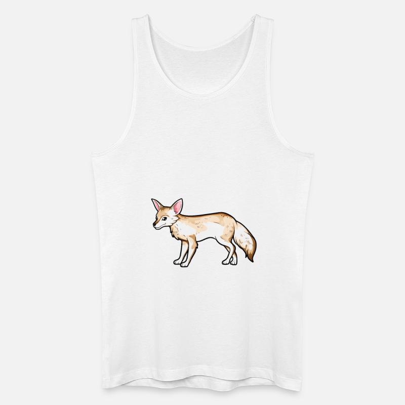 Zeichnung eines Blassfuchs - Männer Bio Tank Top - Weiß