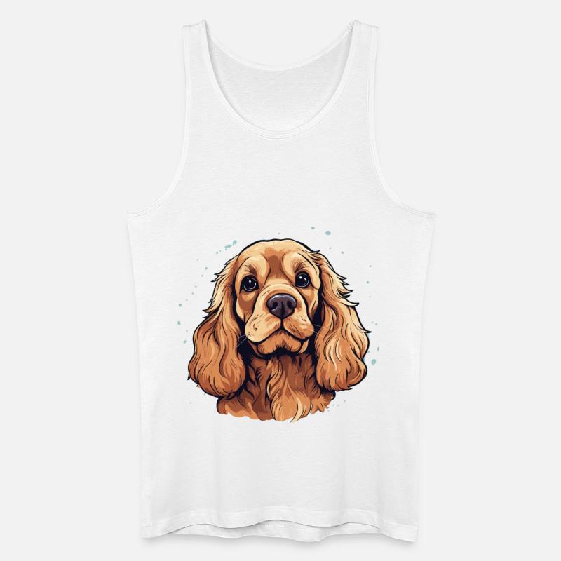 Hund Cocker Spaniel - Männer Bio Tank Top - Weiß