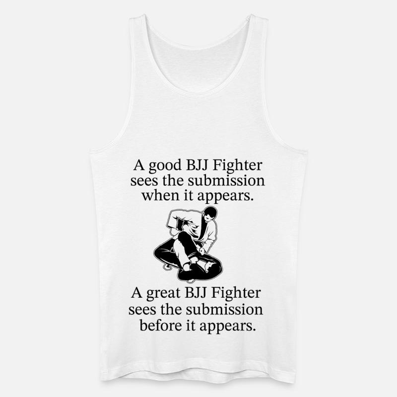 BJJ Zitat - Männer Bio Tank Top - Weiß