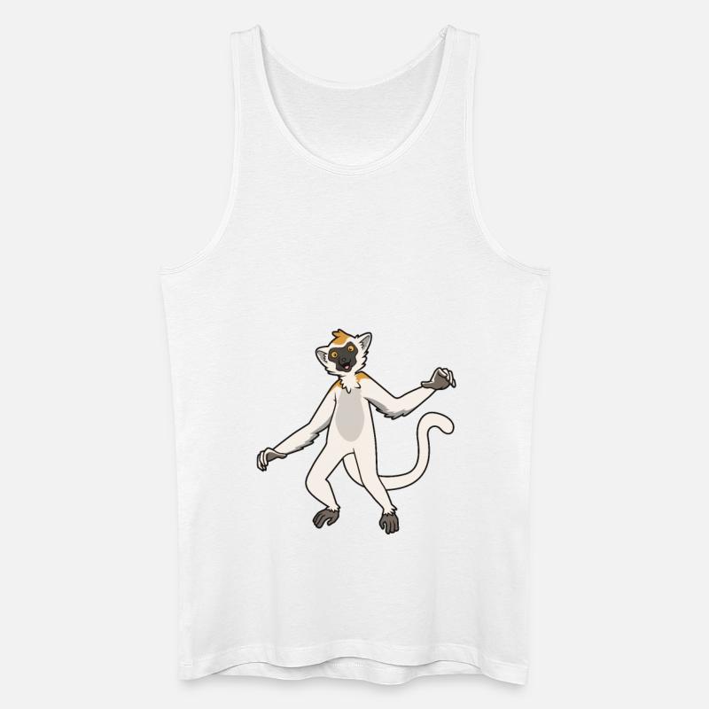 Kawaii Sifaka - Männer Bio Tank Top - Weiß