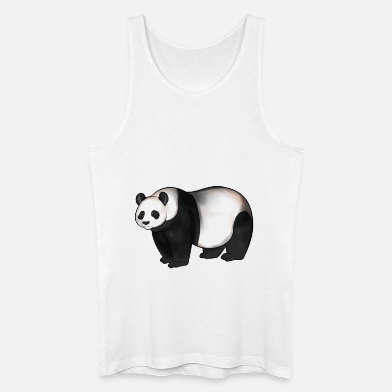 Zeichnung eines Pandabär - Männer Bio Tank Top - Weiß