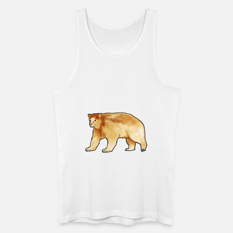 Zeichnung eines Kermodebär - Männer Bio Tank Top - Weiß