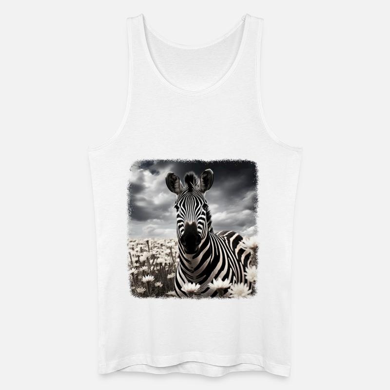 Zebras realistic Zebra - Männer Bio Tank Top - Weiß