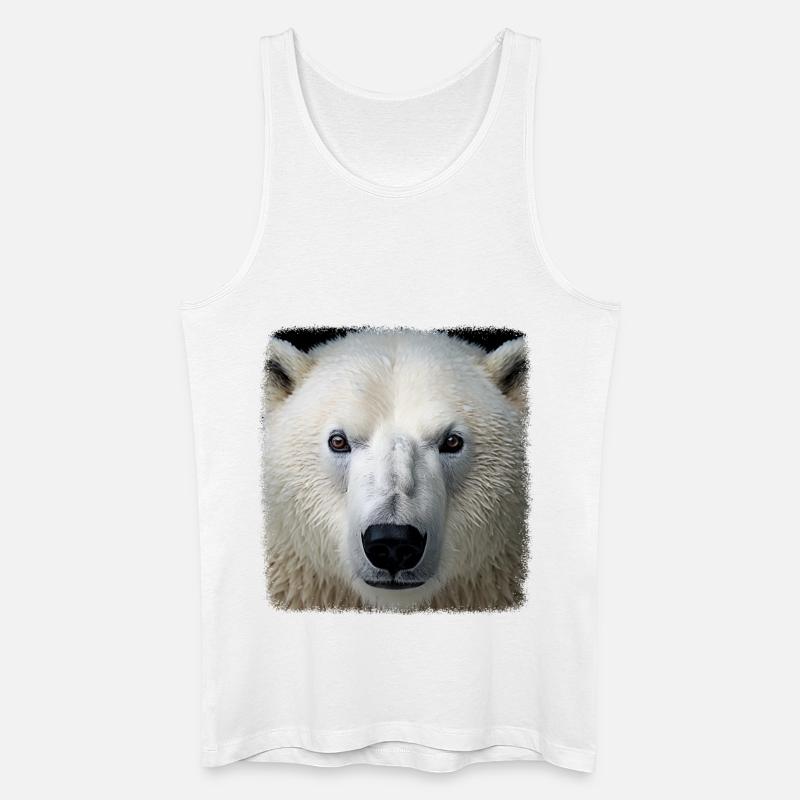 Eisbären realistic Eisbär - Männer Bio Tank Top - Weiß