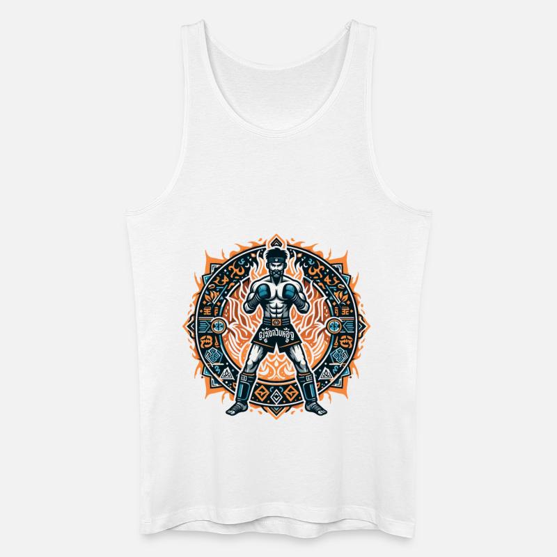Muay Thai - Männer Bio Tank Top - Weiß