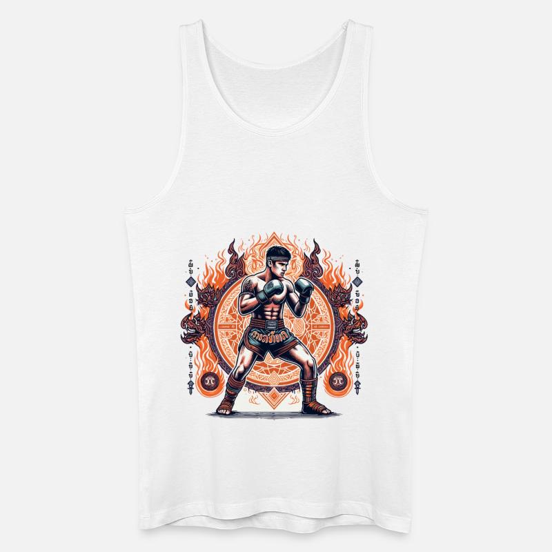 Muay Thai - Männer Bio Tank Top - Weiß