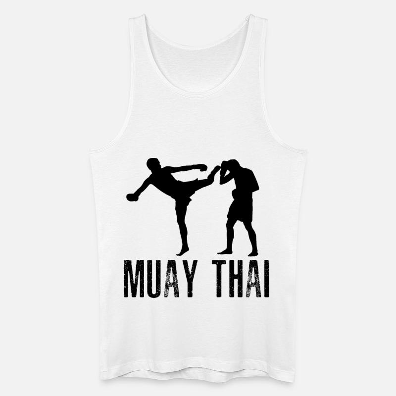 Muay Thai - Männer Bio Tank Top - Weiß