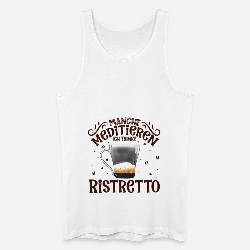 Meditieren und Ristretto - Männer Bio Tank Top - Weiß