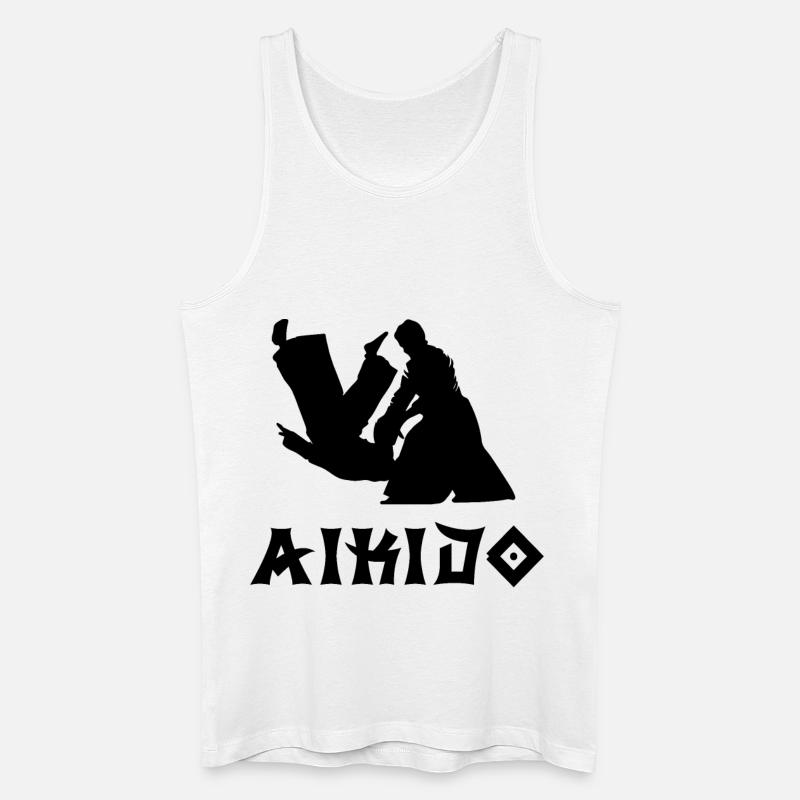 Aikido - Männer Bio Tank Top - Weiß