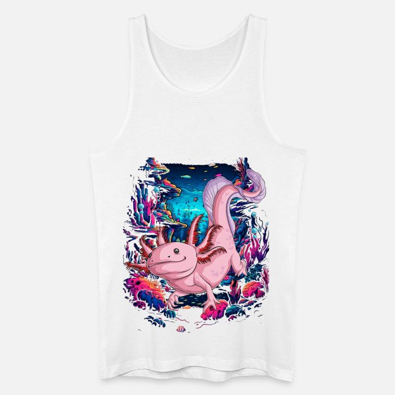 Axolotl - Männer Bio Tank Top - Weiß