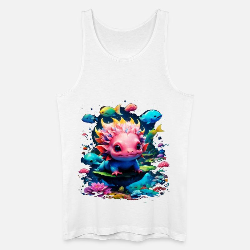 Axolotl - Männer Bio Tank Top - Weiß