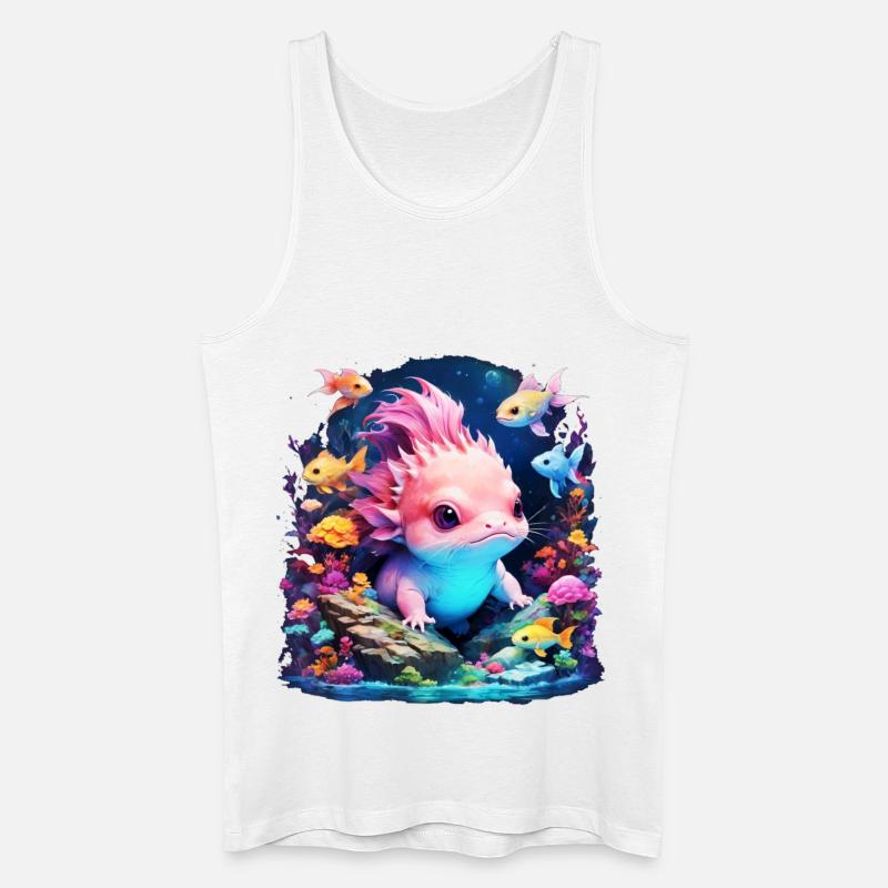 Axolotl - Männer Bio Tank Top - Weiß
