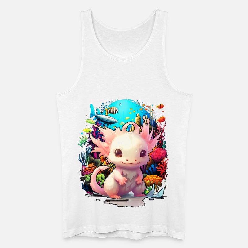 Axolotl - Männer Bio Tank Top - Weiß