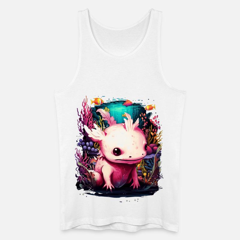 Axolotl - Männer Bio Tank Top - Weiß
