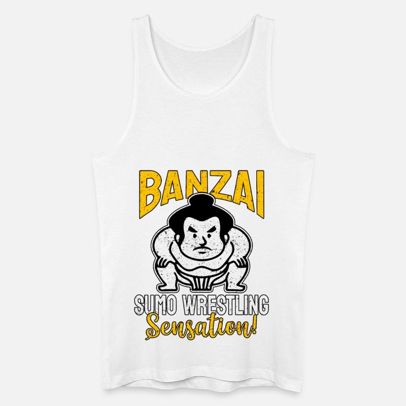 Banzai Sumo-Ringer-Sensation - Männer Bio Tank Top - Weiß