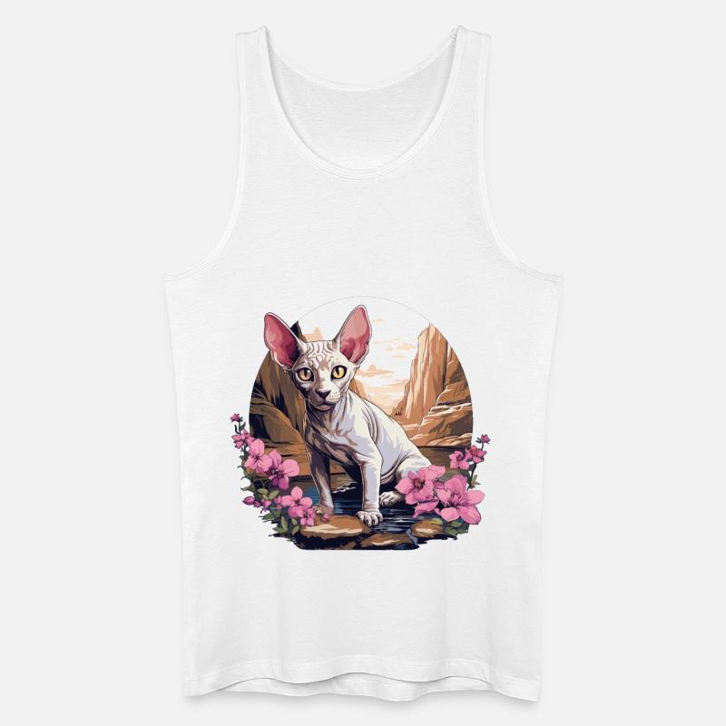Sphynx Kätzchen Sphynx Katze - Männer Bio Tank Top - Weiß
