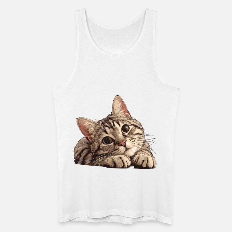 Tabby Kätzchen Tabby Katze - Männer Bio Tank Top - Weiß