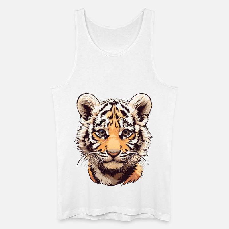 Bengal Tiger Königstiger - Männer Bio Tank Top - Weiß