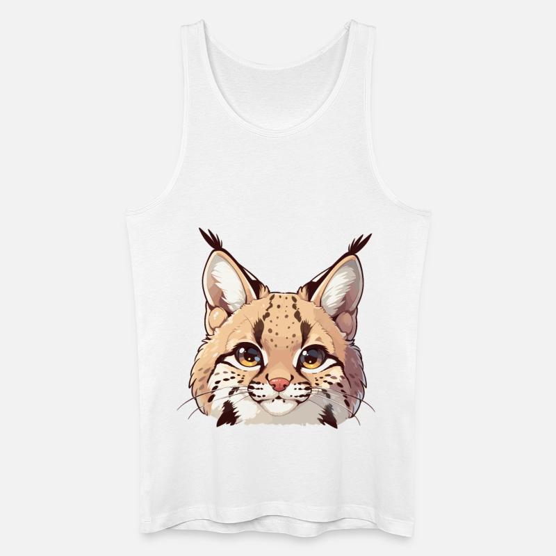 Lynx Luchse Luchs - Männer Bio Tank Top - Weiß