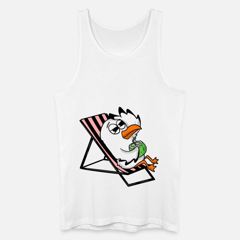 Möwe - Männer Bio Tank Top - Weiß