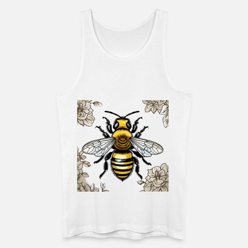 Honigbiene - Männer Bio Tank Top - Weiß