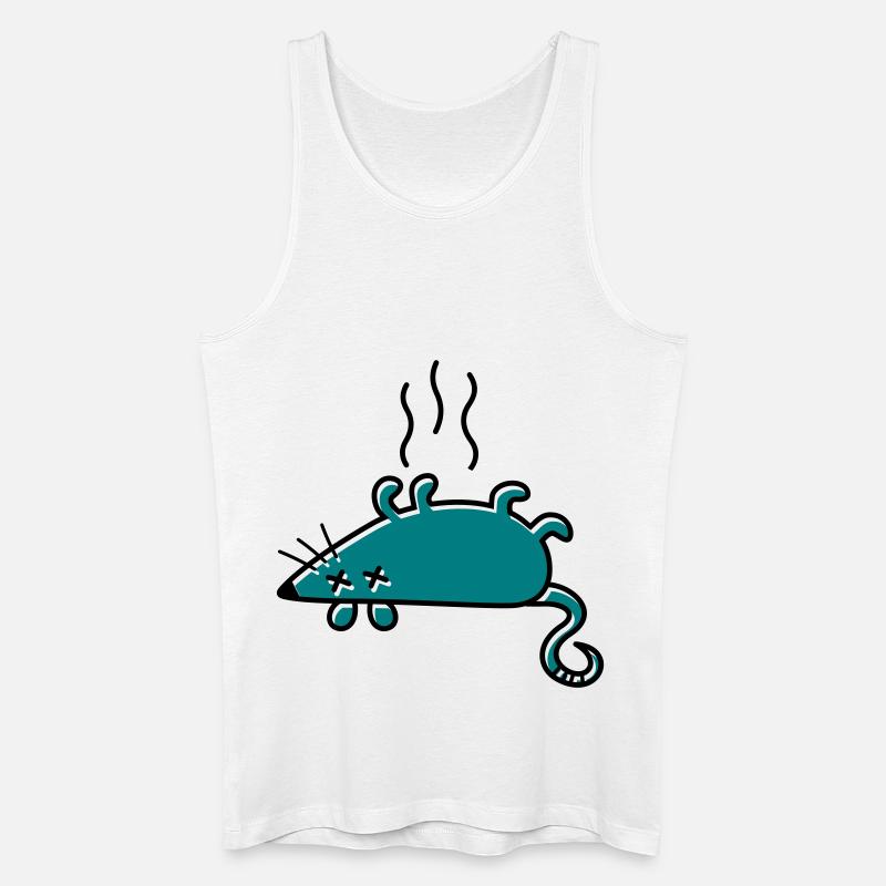 Une souris morte - Débardeur bio Homme - blanc