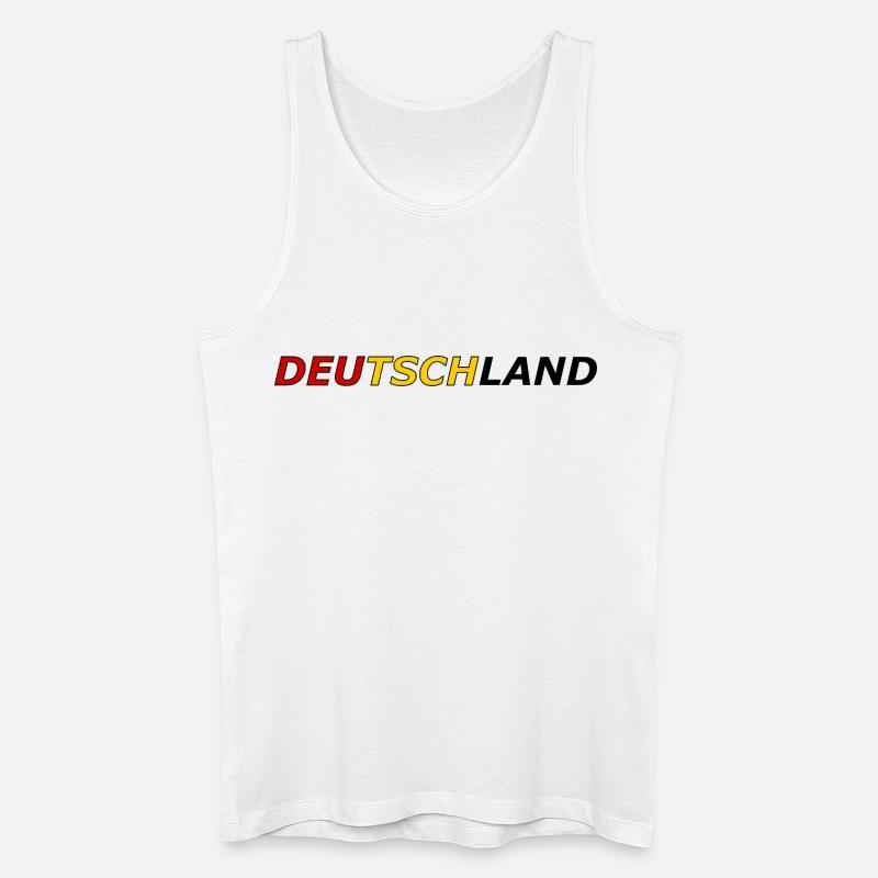 Deutsche Farben Fanshirt - Männer Bio Tank Top - Weiß