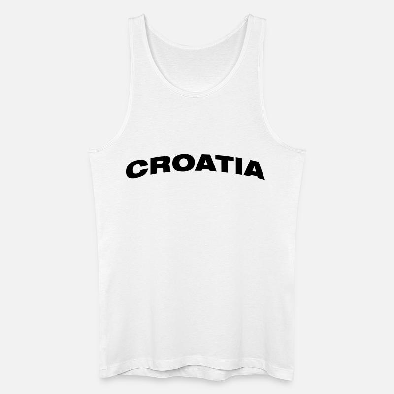 Kroatien - Männer Bio Tank Top - Weiß