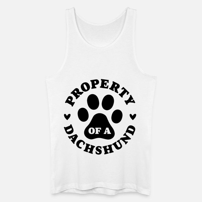 Eigentum eines Dackels - Männer Bio Tank Top - Weiß