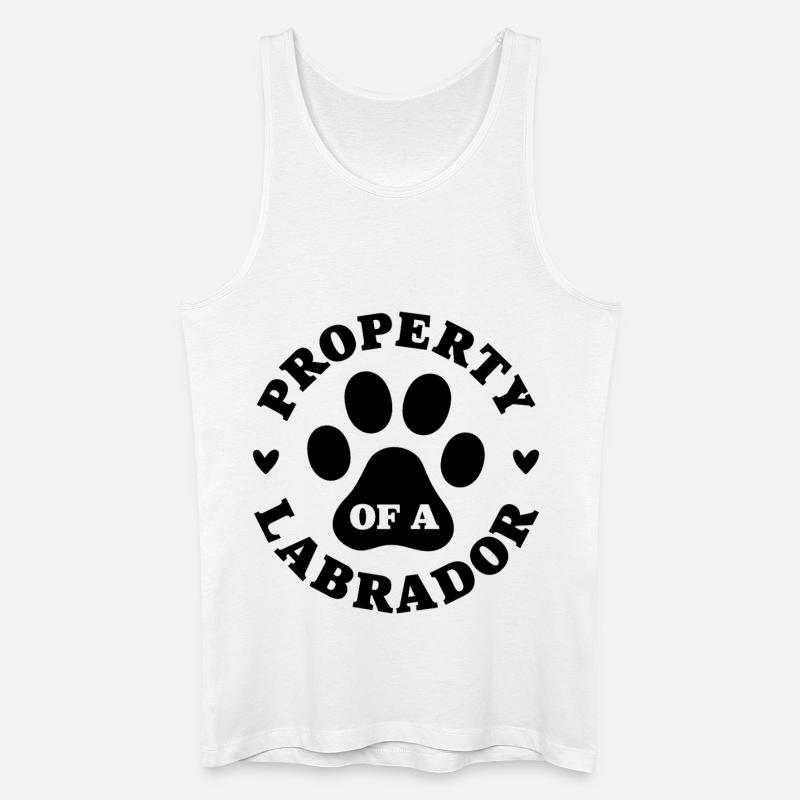 Eigentum eines Labradors - Männer Bio Tank Top - Weiß