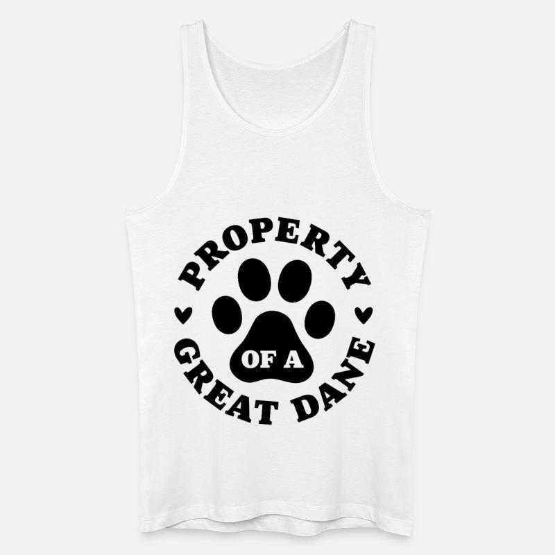 Eigentum einer Deutschen Dogge - Männer Bio Tank Top - Weiß