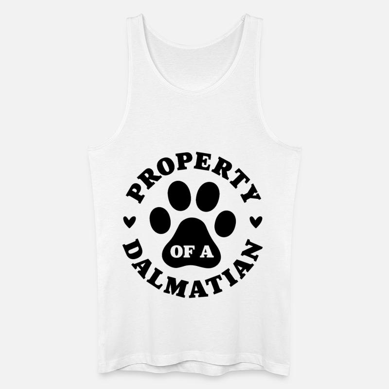 Eigentum eines Dalmatiners - Männer Bio Tank Top - Weiß