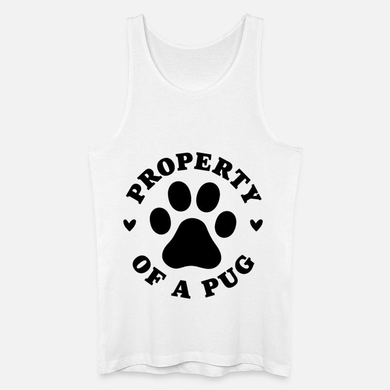 Eigentum eines Mops - Männer Bio Tank Top - Weiß