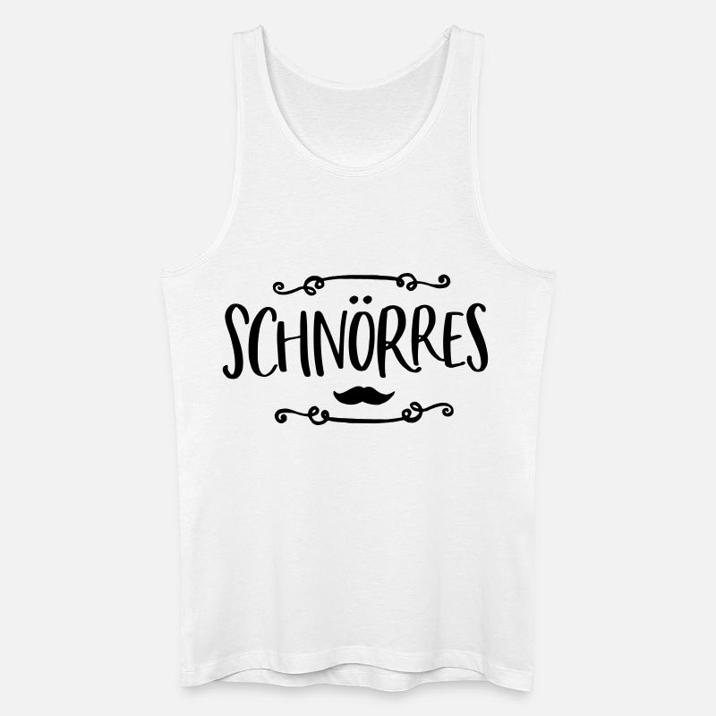 Schnörres Schnurrbart - Männer Bio Tank Top - Weiß