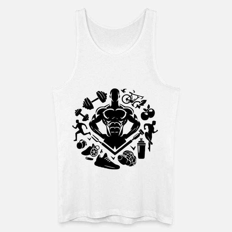 Bodybuilder - Männer Bio Tank Top - Weiß