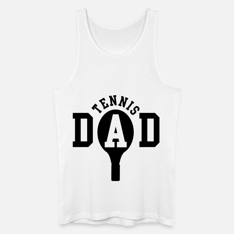Tennis Dad - Männer Bio Tank Top - Weiß