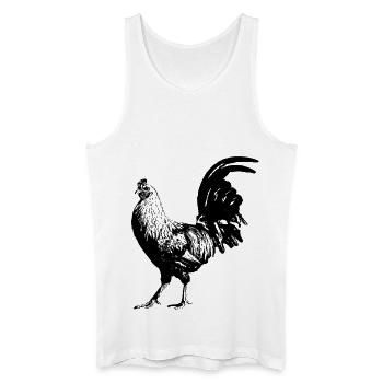 Coq / Gockel / Poulet - Débardeur bio Homme - blanc - Devant