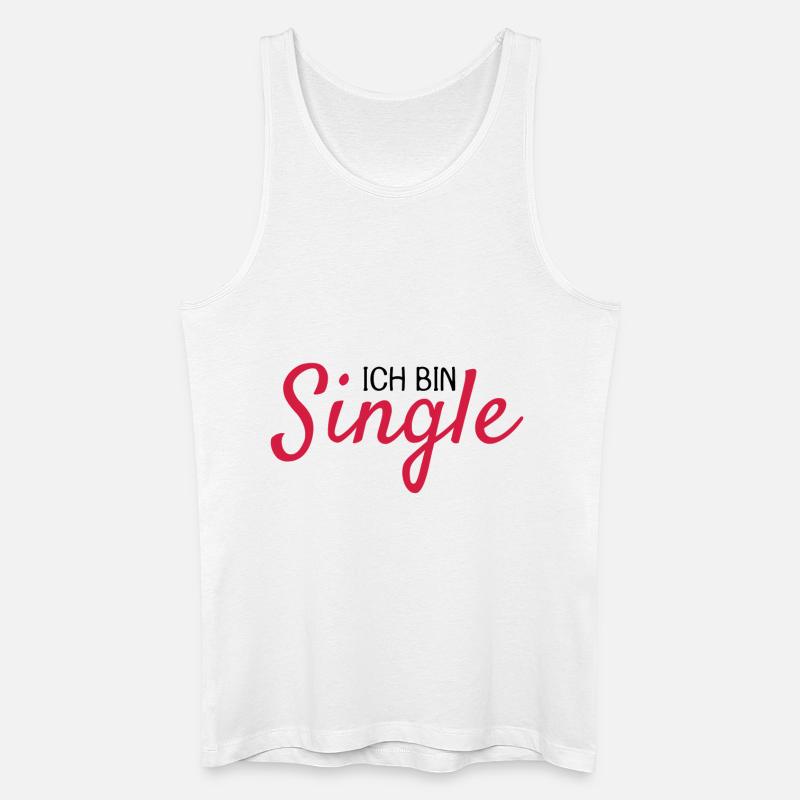 Ich bin Single Spruch - Männer Bio Tank Top - Weiß