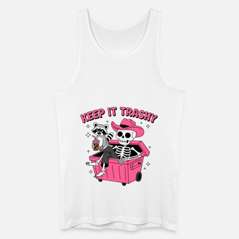 Waschbär Halloween - Männer Bio Tank Top - Weiß