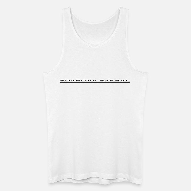 SDAROVA SAEBAL - Männer Bio Tank Top - Weiß