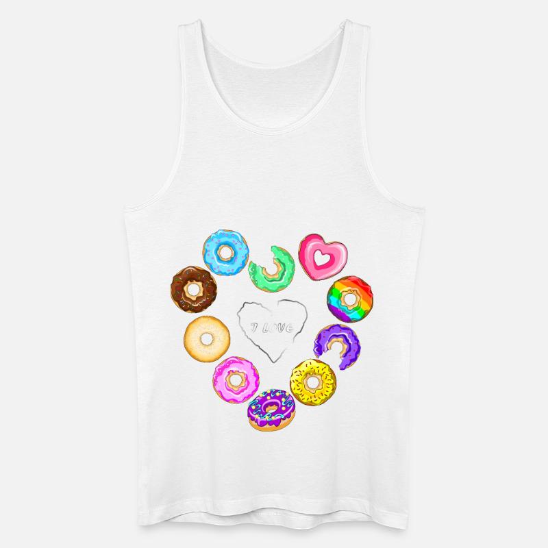 Ich liebe Donuts - Männer Bio Tank Top - Weiß